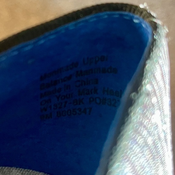 Betabrand On Your Mark Onyx Blue Black Boucle Plaid Textured Heels Womens Size 9 - Picture 8 of 8